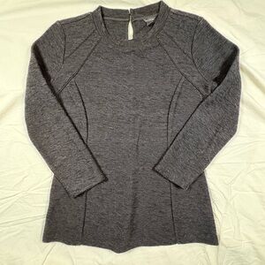 Ann Taylor Charcoal Gray Long Sleeve Knit Top
